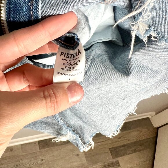 Pistola Nina Denim Mini Dress Full Zip Front Streetwear Y2K Girly Sz Large - Picture 5 of 6